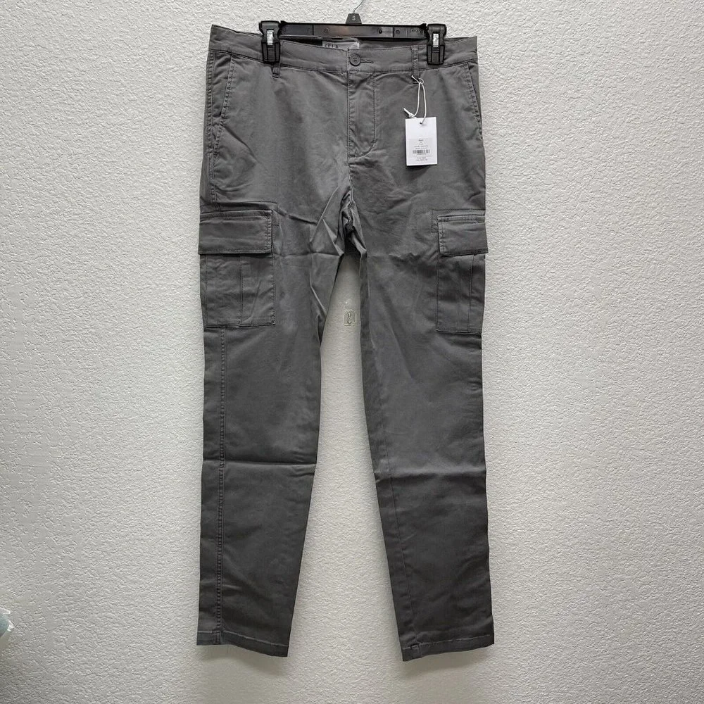 Five Four Los Angeles Men's Rover Cargo Pants Graphite Gray Size 33 SLIM NWT - Picture 1 of 6